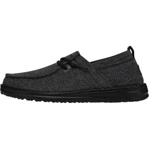 imageHey Dude Womens Wendy Halo Knit  Womens Shoes  Womens Slip On Loafers  Comfortable ampamp LightWeightBlackBlack