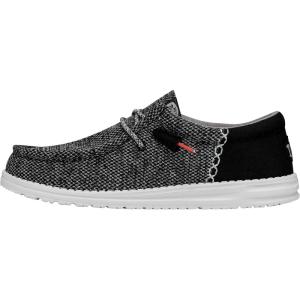 imageHey Dude Mens Wally Funk Open Mesh  Mens Shoes  Men Slipon Loafers  Comfortable ampamp LightWeightBlackWhite