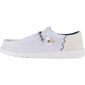 imageHey Dude Mens Wally Funk Open Mesh  Mens Shoes  Men Slipon Loafers  Comfortable ampamp LightWeightWhiteWhite