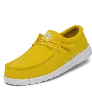 imageHey Dude Mens Wally Slub Moc Toe ShoesEmpire Yellow
