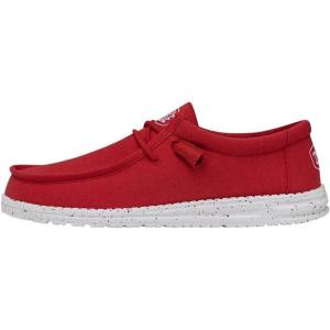 imageHey Dude Mens Wally Slub Moc Toe ShoesRed