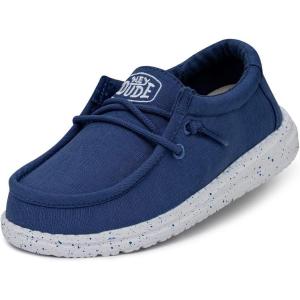 imageHey Dude Mens Wally Slub Moc Toe ShoesTrue Blue