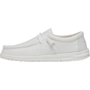 imageHey Dude Mens Wally Slub Moc Toe ShoesWhite