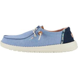 imageHey Dude Womens Wendy Chambray Boho  Womens Shoe  Womens SlipOn Shoe  Comfortable ampamp LightWeightBlue