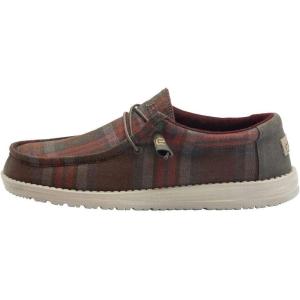 imageHey Dude Mens Wally FunkPlaid Choco Red