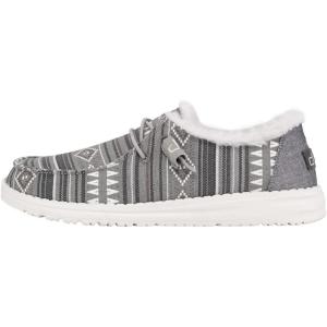 imageHey Dude Womens Wendy Boho SlipOn Casual Shoes LoaferStripe Grey