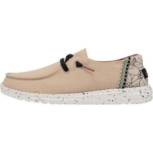 imageHey Dude Womens Wendy Linen  Womens Shoes  Womens Lace Up Loafers  Comfortable ampamp LightWeightRose Flower