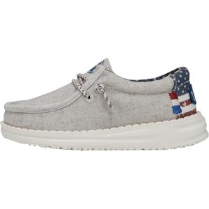 imageHey Dude Boys Wally Patriotic SlipOn Casual ShoeOff White Patriotic