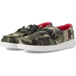 imageHey Dude Girls Wendy Youth Multiple Sizes ampamp Colors  Girls Shoes  Girls Lace Up Loafers  Lightweight ampamp ComfortableFunk Camo