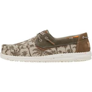 imageHey Dude Mens Wally Funk Mossy Oak Original Bottomland Camo  Mens Shoes  Mens Slip On Loafers  Comfortable ampamp LightWeightNatural Tobacco Leaves