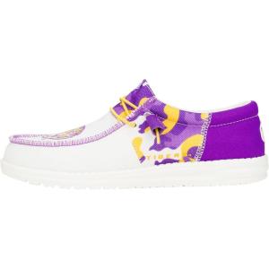 imageHey Dude Wally Mens Shoes Mens Slipon Loafers Comfortable ampamp LightWeightLsu Camo PurpleGold