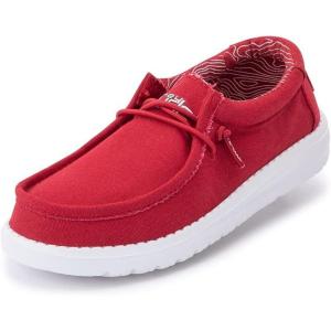 imageHey Dude Boys Wally Youth Red Size 12  Boys Shoes  Boys Lace Up Loafers  Comfortable ampamp LightWeight