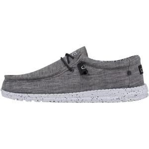 imageHey Dude Mens Wally Chambray  Mens Loafers  Mens Slip On Shoes  Comfortable ampamp LightWeightChambray Castlerock