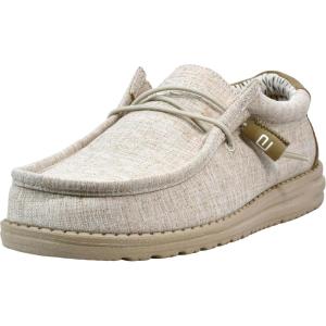 imageHey Dude Mens Wally Chambray  Mens Loafers  Mens Slip On Shoes  Comfortable ampamp LightWeightNut