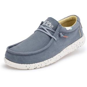 imageHey Dude Mens Wally LinenBlue Stone Yellow