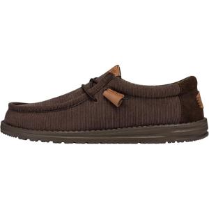 imageHey Dude Mens Wally Corduroy Multiple Colors ampamp Sizes  Mens Shoes  Mens Lace Up Loafers  Comfortable ampamp LightWeightChocolate
