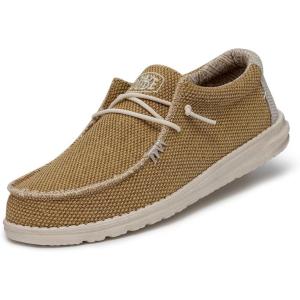 imageHey Dude Mens Wally Stitch  Mens Loafers  Mens Slip On Shoes  Comfortable ampamp LightWeightYellow