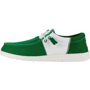 imageHey Dude Mens WallyTri Varsity Sport Mesh  Mens Shoes  Men Slipon Loafers  Comfortable ampamp LightWeightDeep GreenWhite