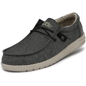 imageHey Dude Mens Wally Loafer Multiple Colors  Mens Shoes  Mens Lace Up LoafersChambray Black