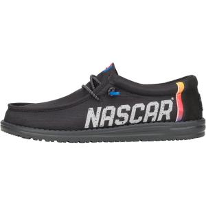imageHEYDUDE X NASCAR Mens Slipon Loafers Comfortable ampamp LightWeightMultiBlack