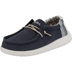 imageHey Dude Boys Wally Linen ShoesNatural Navy