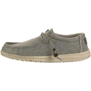 imageHey Dude Mens Wally Chambray  Mens Loafers  Mens Slip On Shoes  Comfortable ampamp LightWeightSage