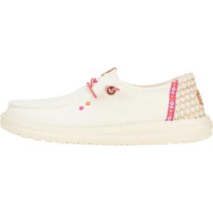imageHey Dude Womens Wendy Chambray Boho  Womens Shoe  Womens SlipOn Shoe  Comfortable ampamp LightWeightNaturalPink