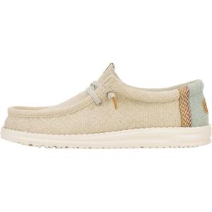 imageHEYDUDE Wally Jute Mens Shoes Mens Slipon Loafers Comfortable ampamp LightWeightStone GreyIceberg Green