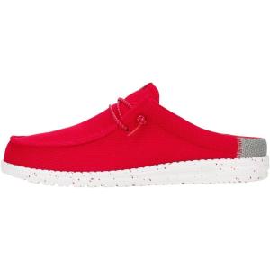 imageHEYDUDE Wally Slip Varsity RedGrey Size 10 Mens Shoes Slipon Mules Comfortable ampamp LightWeight