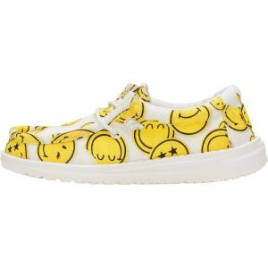 imageHEYDUDE Wally Smiley Loafers ShoesWhiteYellow