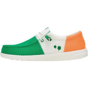 imageHEYDUDE Wally Tri Irish Flag Mens Shoes Mens Slipon Loafers Comfortable ampamp LightWeightGreenWhiteOrange