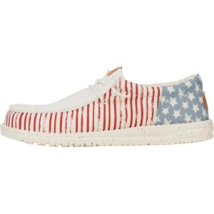 imageHey Dude Mens Wally Funk Americana  Mens Shoes  Men Slipon Loafers  Comfortable ampamp LightWeightStars American Flag