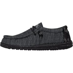 imageHey Dude Mens Wally Stretch  Mens Loafers  Comfortable ampamp LightWeightBlack Midnight Bunker