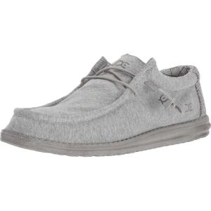 imageHey Dude Mens Wally Stretch  Mens Loafers  Comfortable ampamp LightWeightFleece Grey Fgry110533000