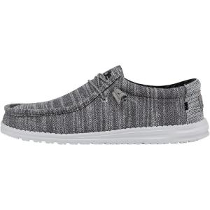imageHey Dude Mens Wally Stretch  Mens Loafers  Comfortable ampamp LightWeightGranite Fleece