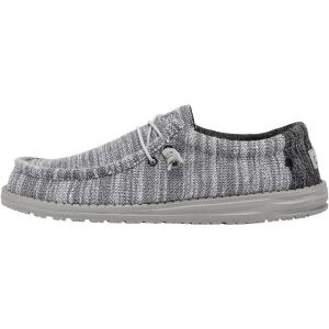imageHey Dude Mens Wally Stretch  Mens Loafers  Comfortable ampamp LightWeightPlatinum Mix Fleece