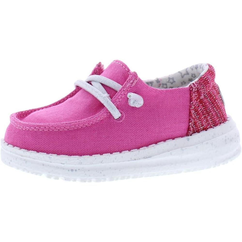 imageHEYDUDE Girls Wendy Stardust Toddler LoaferPlumeria Pink