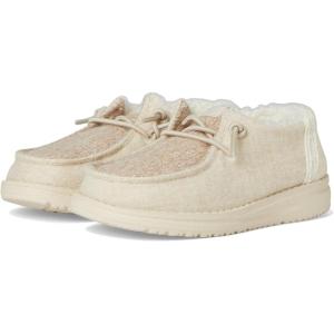 imageHEYDUDE Womens Wendy Brushed Cozy Toddler LoaferIvory