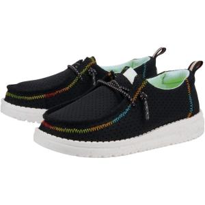 imageHEYDUDE Womens Wendy Canvas Womens Shoes Womens Slipon Loafers Comfortable ampamp LightWeightBlack