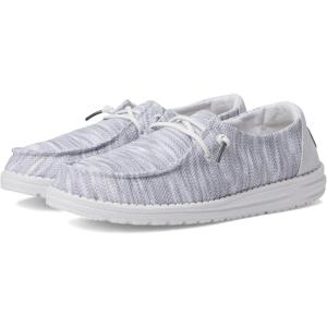 imageHEYDUDE Womens Wendy Canvas Womens Shoes Womens Slipon Loafers Comfortable ampamp LightWeightGlacier Grey Wide