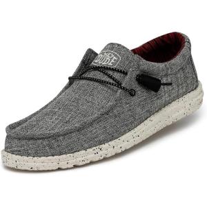 imageHEYDUDE Womens Wendy Canvas Womens Shoes Womens Slipon Loafers Comfortable ampamp LightWeightLinen Black 2