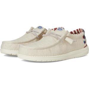 imageHEYDUDE Womens Wendy Canvas Womens Shoes Womens Slipon Loafers Comfortable ampamp LightWeightOffwhite Patriotic