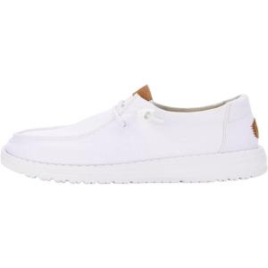 imageHEYDUDE Womens Wendy Canvas Womens Shoes Womens Slipon Loafers Comfortable ampamp LightWeightWhite