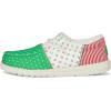 imageHey Dude UnisexChild Wally Little Big Kid LoaferGreenWhiteRed
