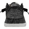 imageHEYDUDE Womens Wendy Canvas Womens Shoes Womens Slipon Loafers Comfortable ampamp LightWeightBlackWhite