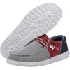 imageHEYDUDE Womens Wendy Canvas Womens Shoes Womens Slipon Loafers Comfortable ampamp LightWeightFans Red White Blue