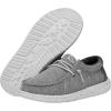 imageHEYDUDE Womens Wendy Canvas Womens Shoes Womens Slipon Loafers Comfortable ampamp LightWeightLight Grey