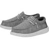 imageHEYDUDE Womens Wendy Canvas Womens Shoes Womens Slipon Loafers Comfortable ampamp LightWeightLight Grey