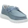 imageHEYDUDE Womens Wendy Canvas Womens Shoes Womens Slipon Loafers Comfortable ampamp LightWeightSparkling Blue Stone