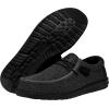 imageHEYDUDE Womens Wendy Canvas Womens Shoes Womens Slipon Loafers Comfortable ampamp LightWeightTotal Black